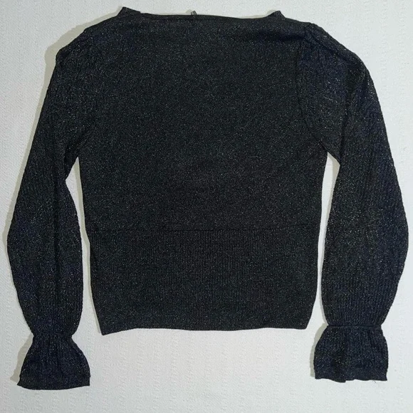 Anthropologie Womens V Neck Top Size M Long Sleeve Witchy Going Out NWT - Picture 2 of 6